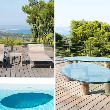 12 Couchages, Piscine 16x4, Vue Mer. Hyères